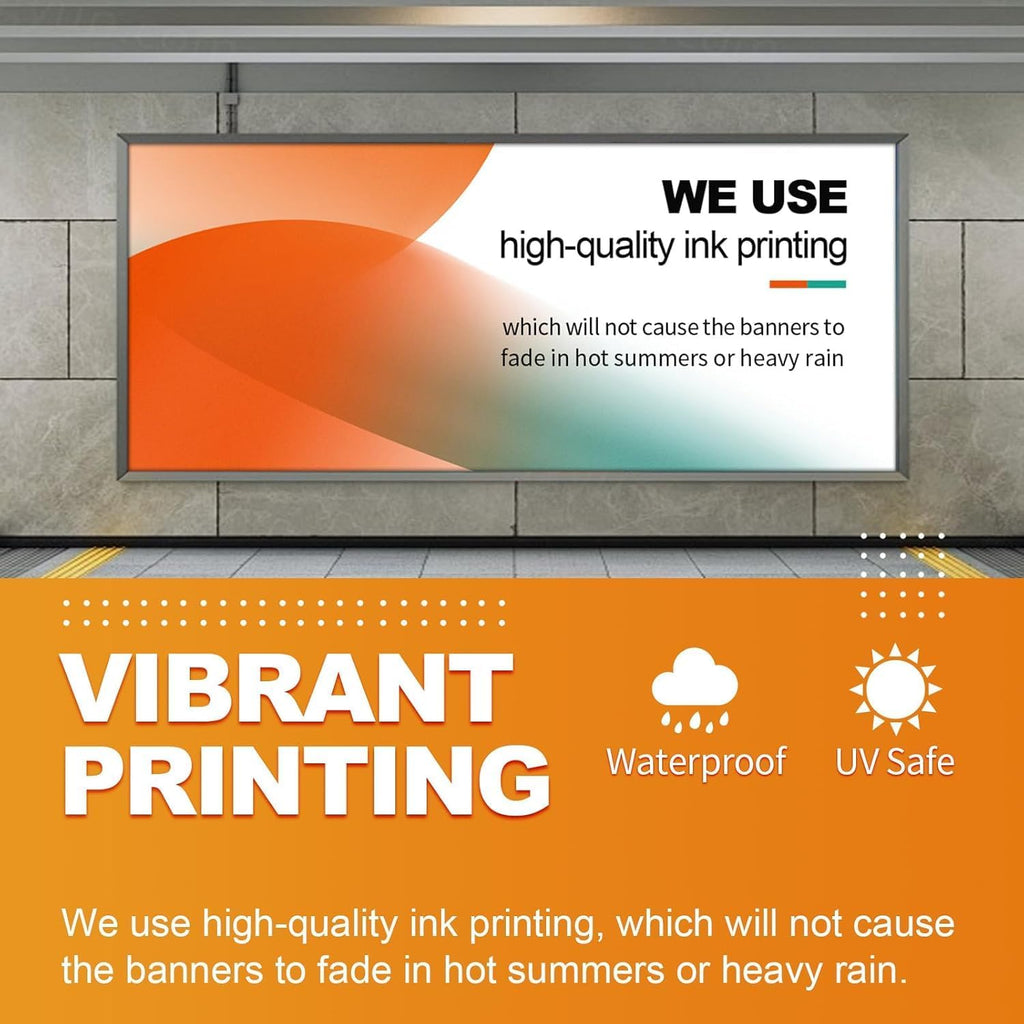 Custom Vinyl Banner-2ft x 4ft Full Color 13oz Banners and Signs Customize for Indoor Outdoor Display, Custom banner |