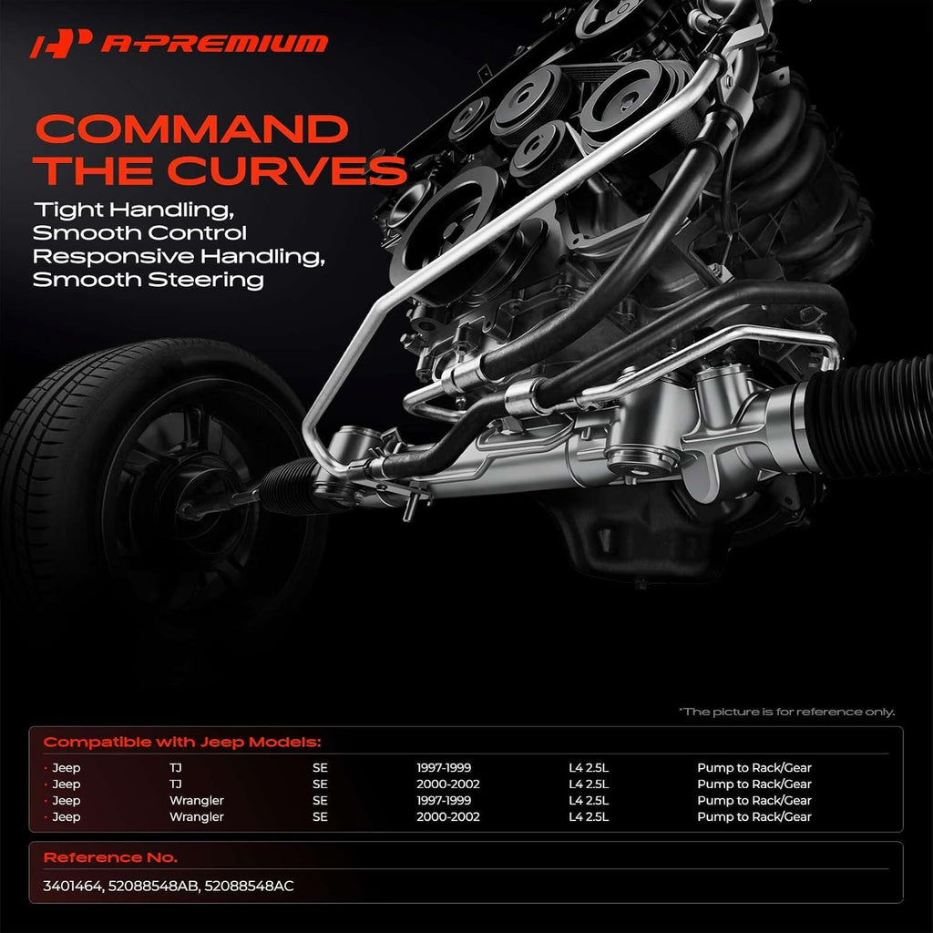 A-Premium Power Steering Pressure Hose Assembly Compatible with Jeep