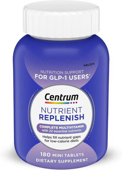 Nutrient Replenish GLP-1 Nutrition Support Multivitamin for Whole Body Health and Appearance - 180 Tablets, 6 Month