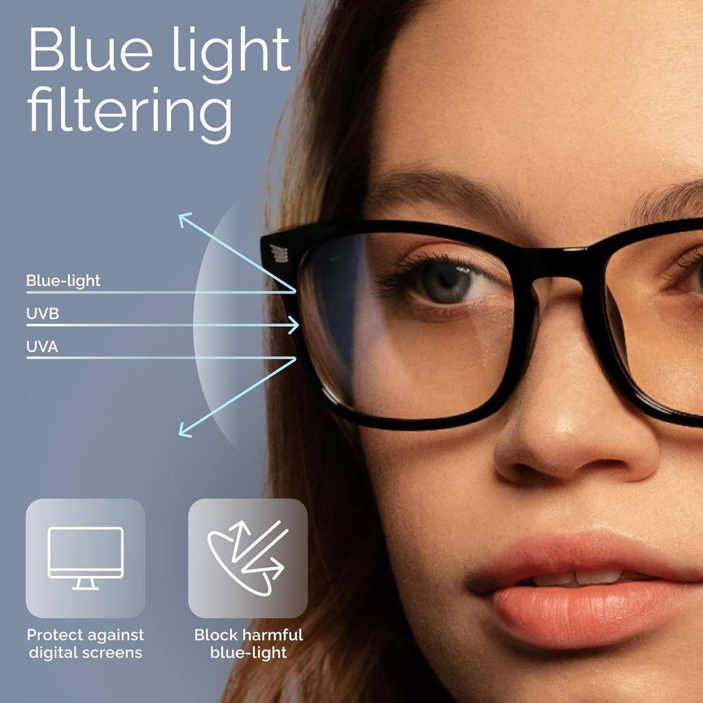 High Tech Blue Light Glasses - Advanced Blue Light Blocking Computer Glasses - Screen Fatigue & UV Protection