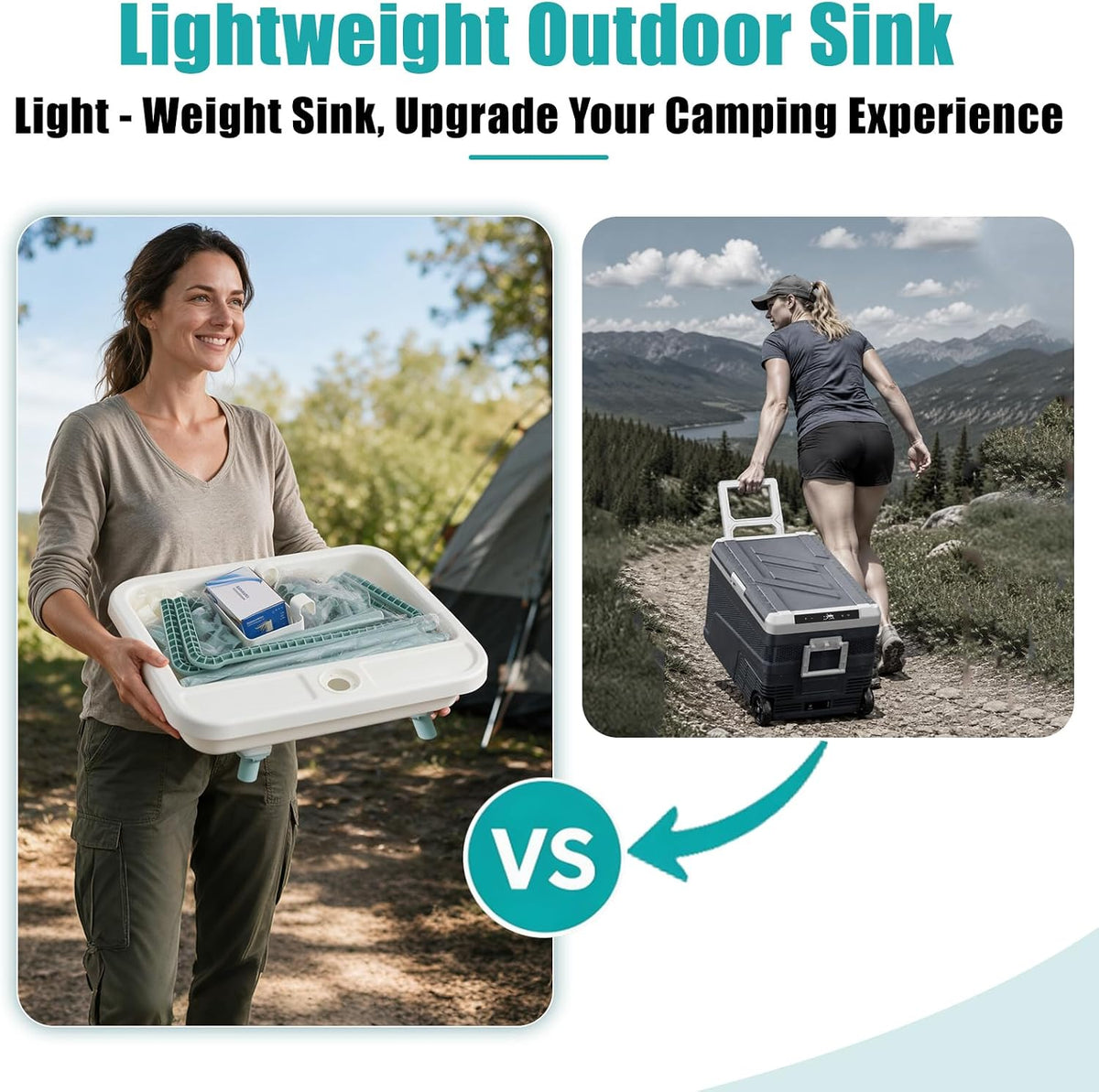 Portable Sink with Floor Stand, Hand Washing Station with Electric Faucet