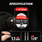 EZARC 1-1/2 Plastic Cutting Wheels with 1/8 Mandrels, 32-Pack