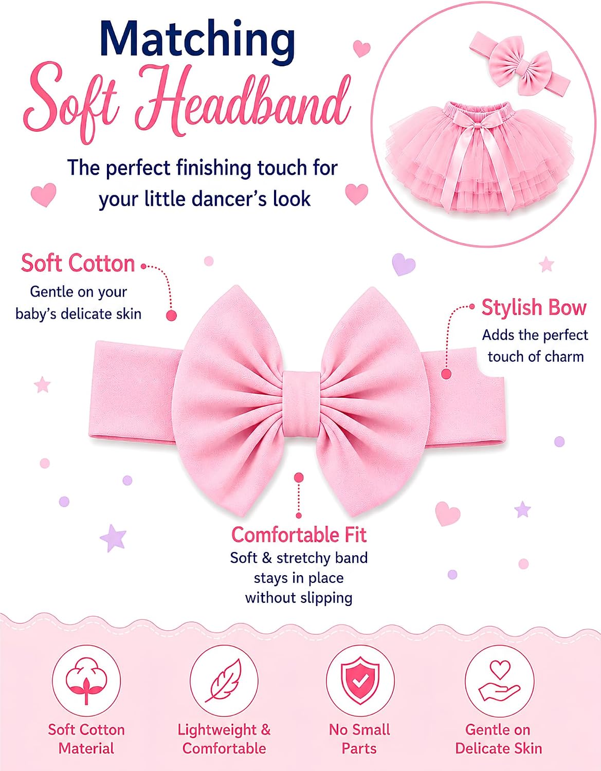 Baby Tutu Skirt with Headband, Tulle Bloomer for Toddler Girls