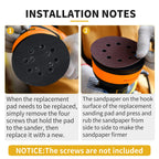 Gnellkoor Orbital Sander Pad Replacement for Ridgid, 3 Pack