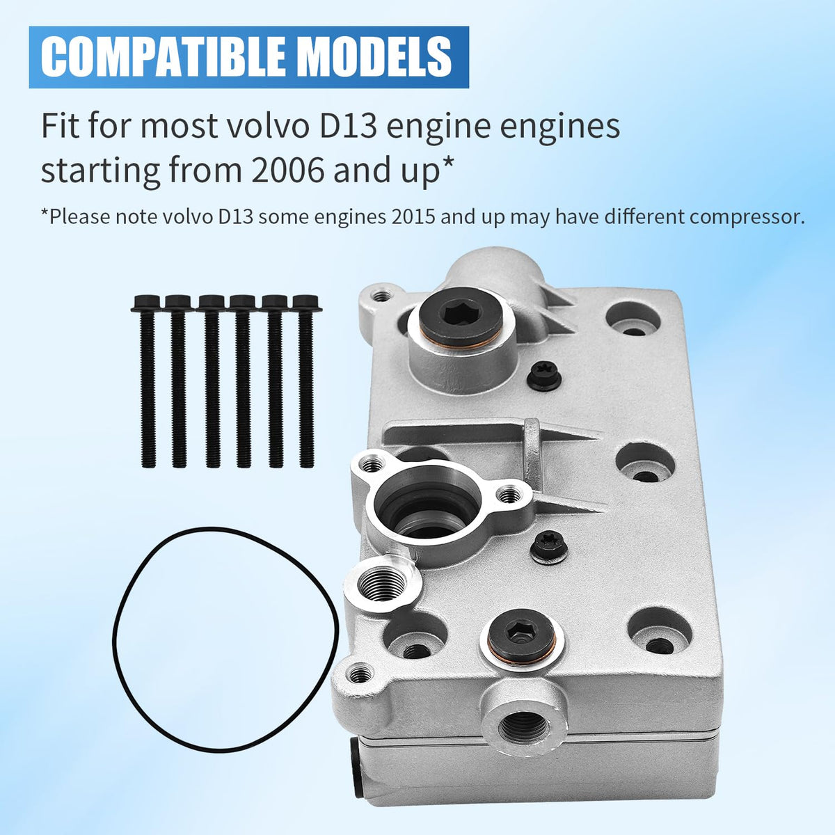 Looklardy Air Brake Compressor Cylinder Head Fit for Volvo D13 Engine