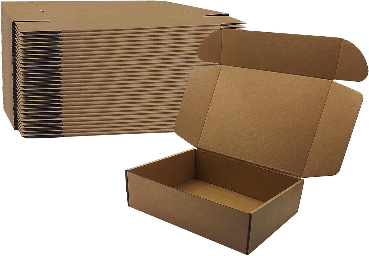 11 x8 x3 inches Corrugated Shipping Boxes, Brown Cardboard Mailers, 28 Pack