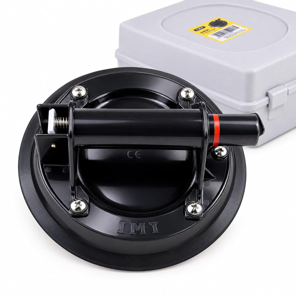 IMT 8" Glass Suction Cups for Granite & Glass Lifting, Vacuum Suction Glass Lifter with Handle, 240lbs Load Capacity W/Free Case
