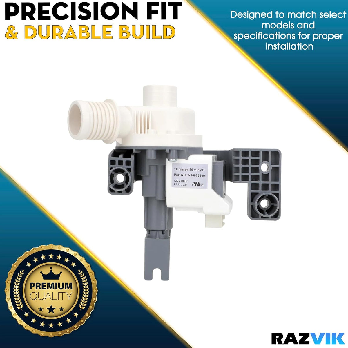 MVWB765FC1 Washer Drain Pump Replaces MVWB765FC2 For Whirlpool, Maytag, Kenmore