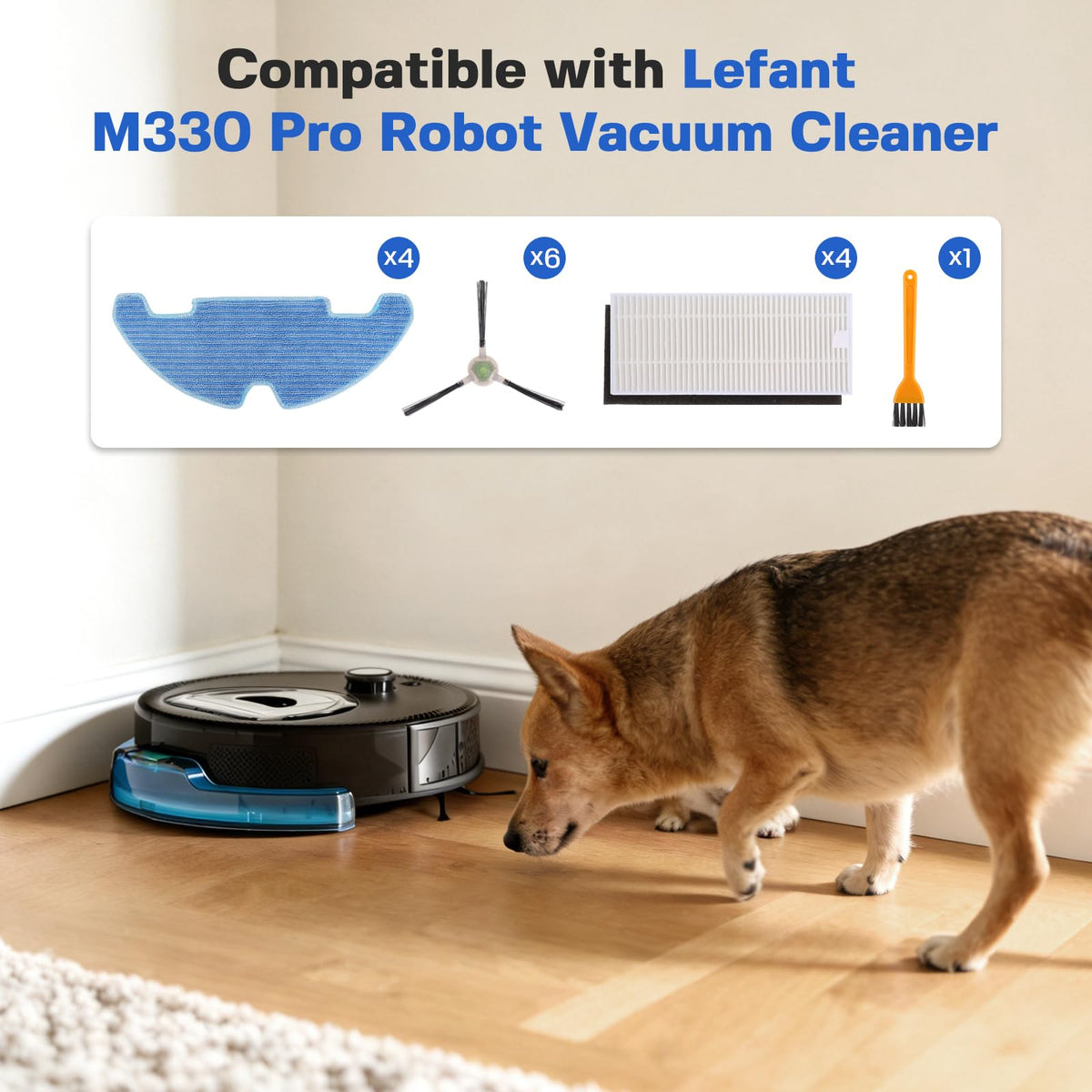 15 Pack Replacement Accessories Compatible with Lefant M330 Pro Vacuum