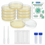 Bacteria Growing Kit with Pre-Poured Agar Plates, Petri Dishes with Agar
