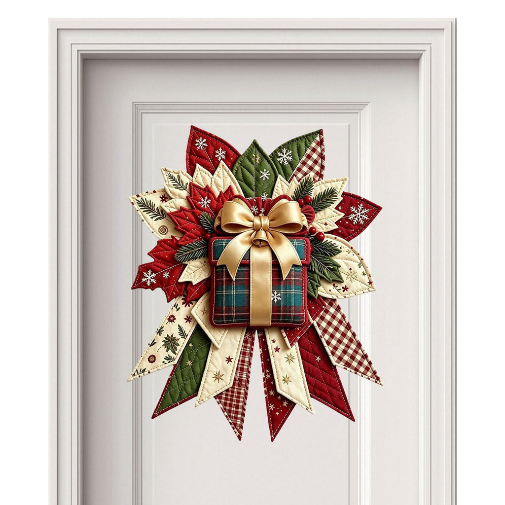 Christmas Quilted Door Hanger DIY Sewing Kit Handmade Patchwork Decor