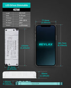24V 40W Dimmable LED Driver, Constant Voltage Transformer for LED Light