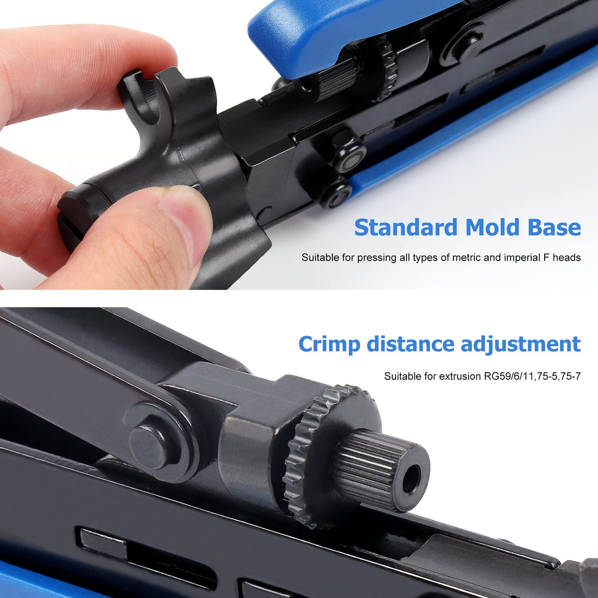 Knoweasy Coaxial Compression Tool Kit with Coax Cable Crimper