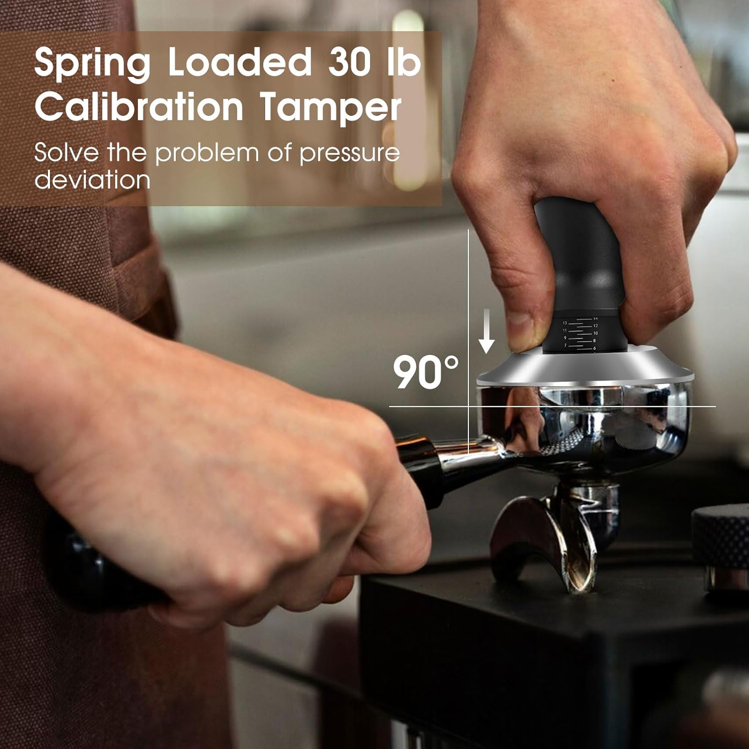 51mm Espresso Accessories Kit, Distributor, Tamper, Dosing Funnel | Spring Loaded Calibrated Tamper, Espresso