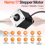 Nema 17 Stepper Motor 42x60mm 0.84Nm (118.95oz·in) 2.3A 1.5Ω Bipolar