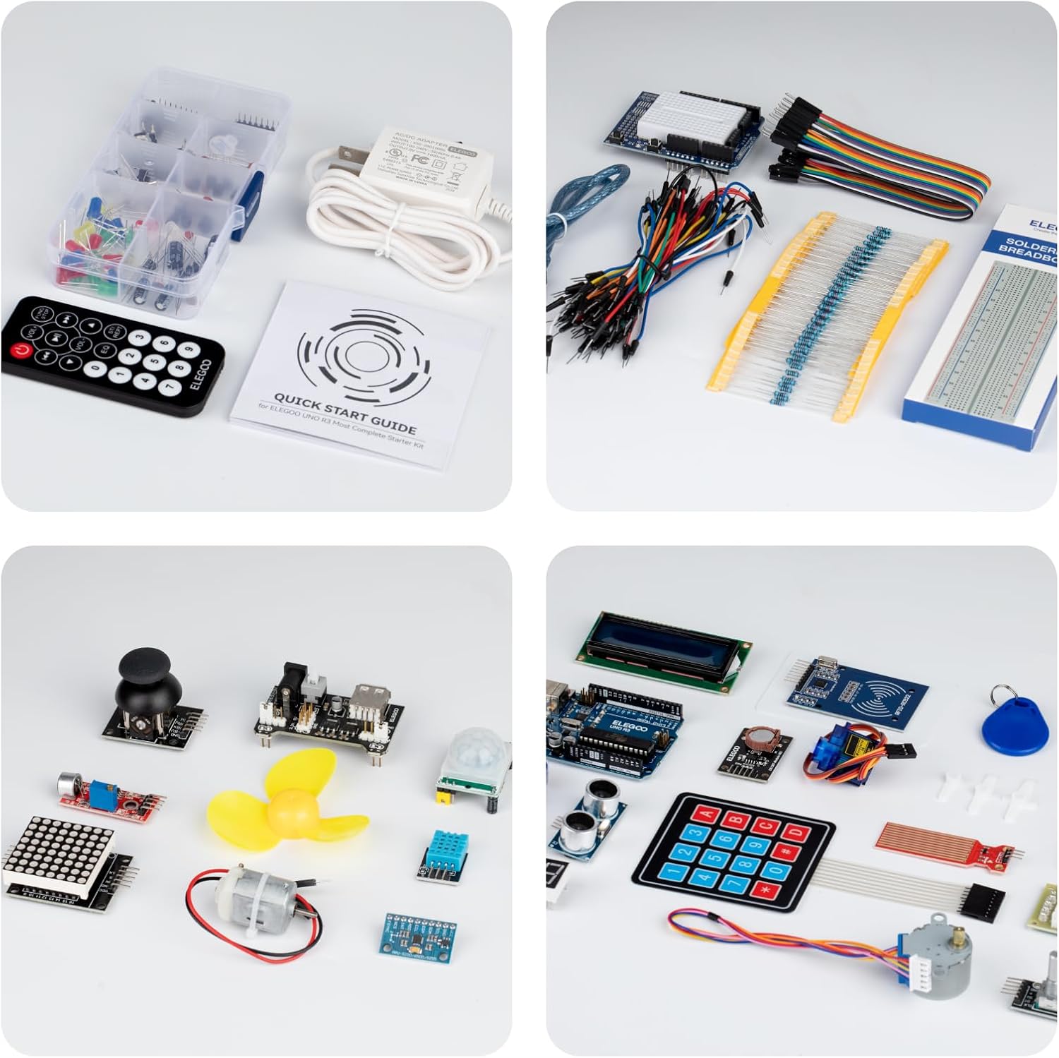ELEGOO UNO R3 Project Most Complete Starter Kit, Compatible with Arduino | PDF Tutorial, 30+ Guided Projects