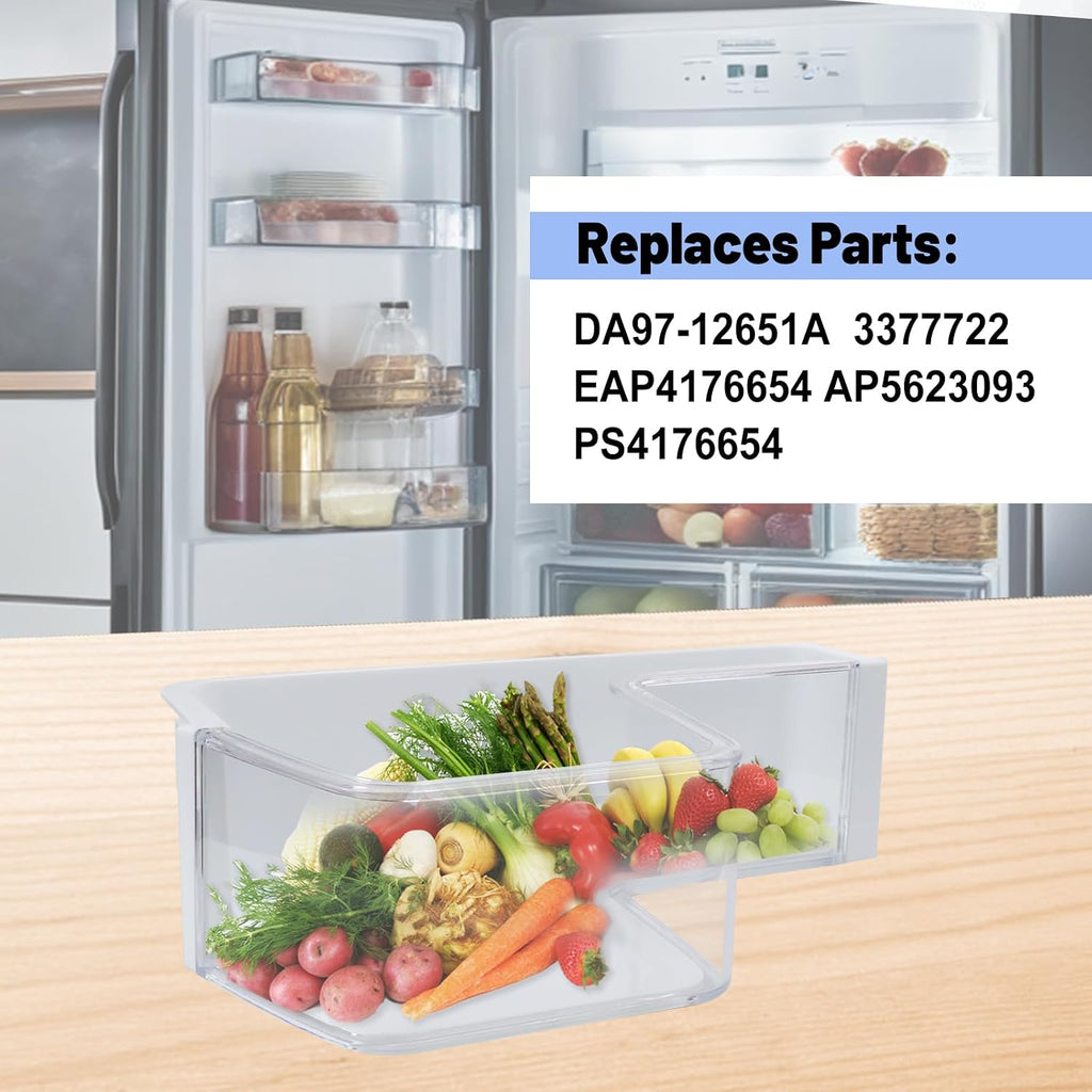DA97-12651A Refrigerator Door Shelf Bin Compatible with Sam-sung RF263BEAESR RF263TEAE RF265BEAESR RF265BEAESG Upper Left Replacement Replaces 3377722 EAP4176654 AP5623093 PS4176654