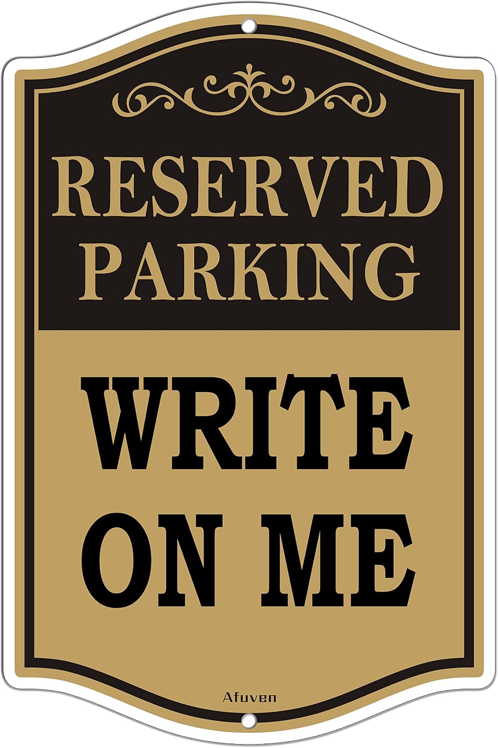 Reserved Parking Sign Custom Personalized Blank Write-On Metal Business 18" x 12" Sturdy Rust Aluminum Weatherproof