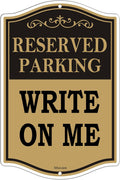 Reserved Parking Sign Custom Personalized Blank Write-On Metal Business 18" x 12" Sturdy Rust Aluminum Weatherproof