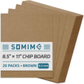 20 Pack 8.5x11 Brown Chipboard Sheets Craft Cardboard