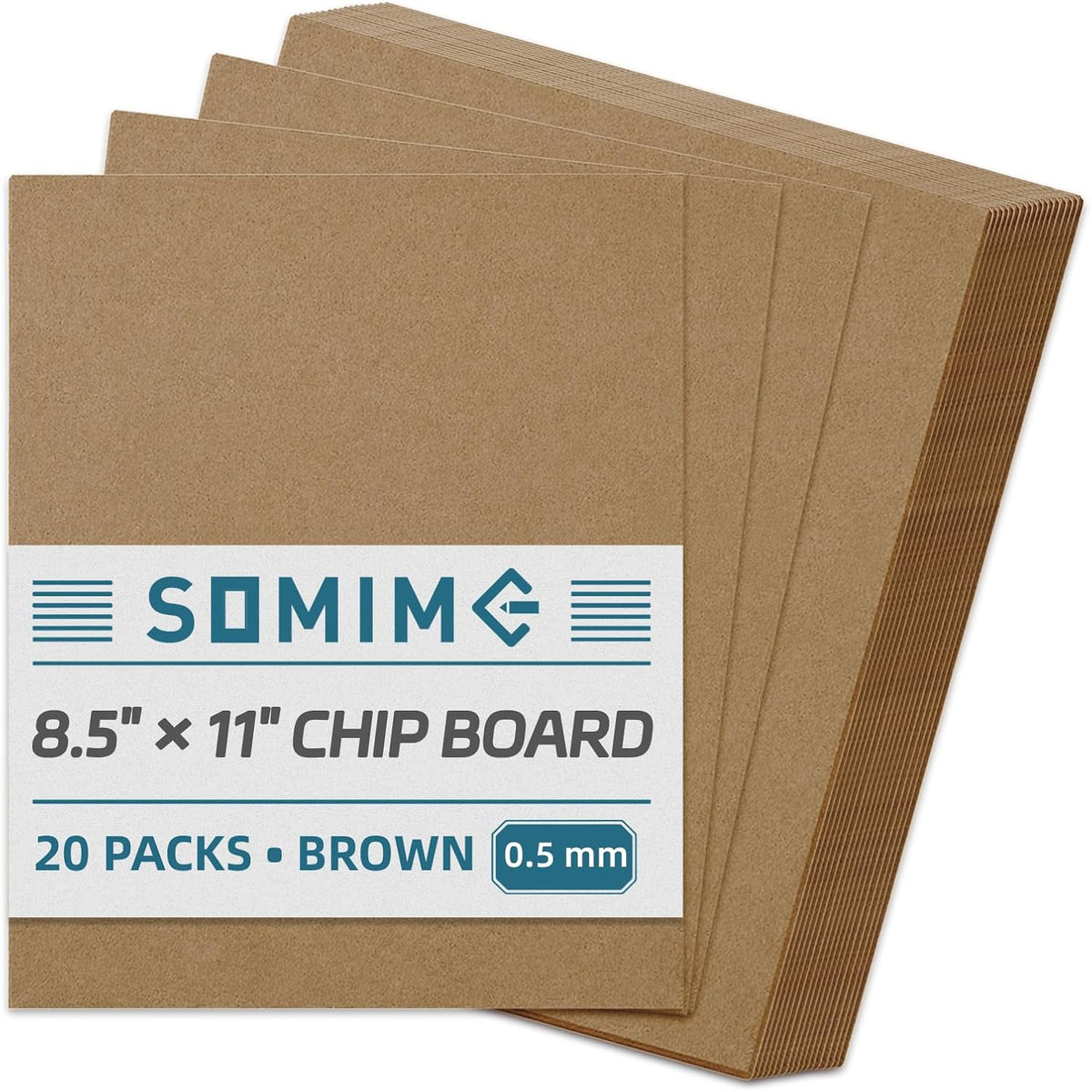 20 Pack 8.5x11 Brown Chipboard Sheets Craft Cardboard