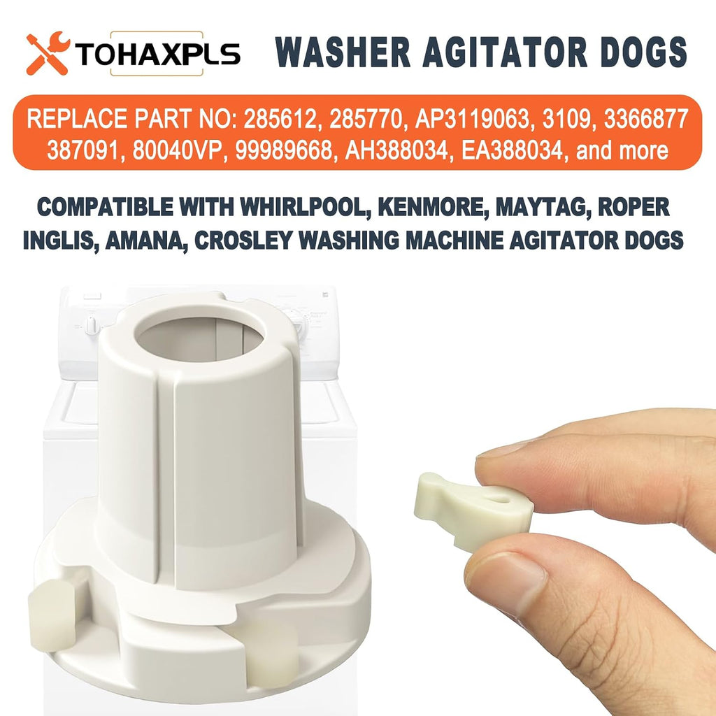 12 Packs 80040 Washer Agitator Dogs Replacement Kit