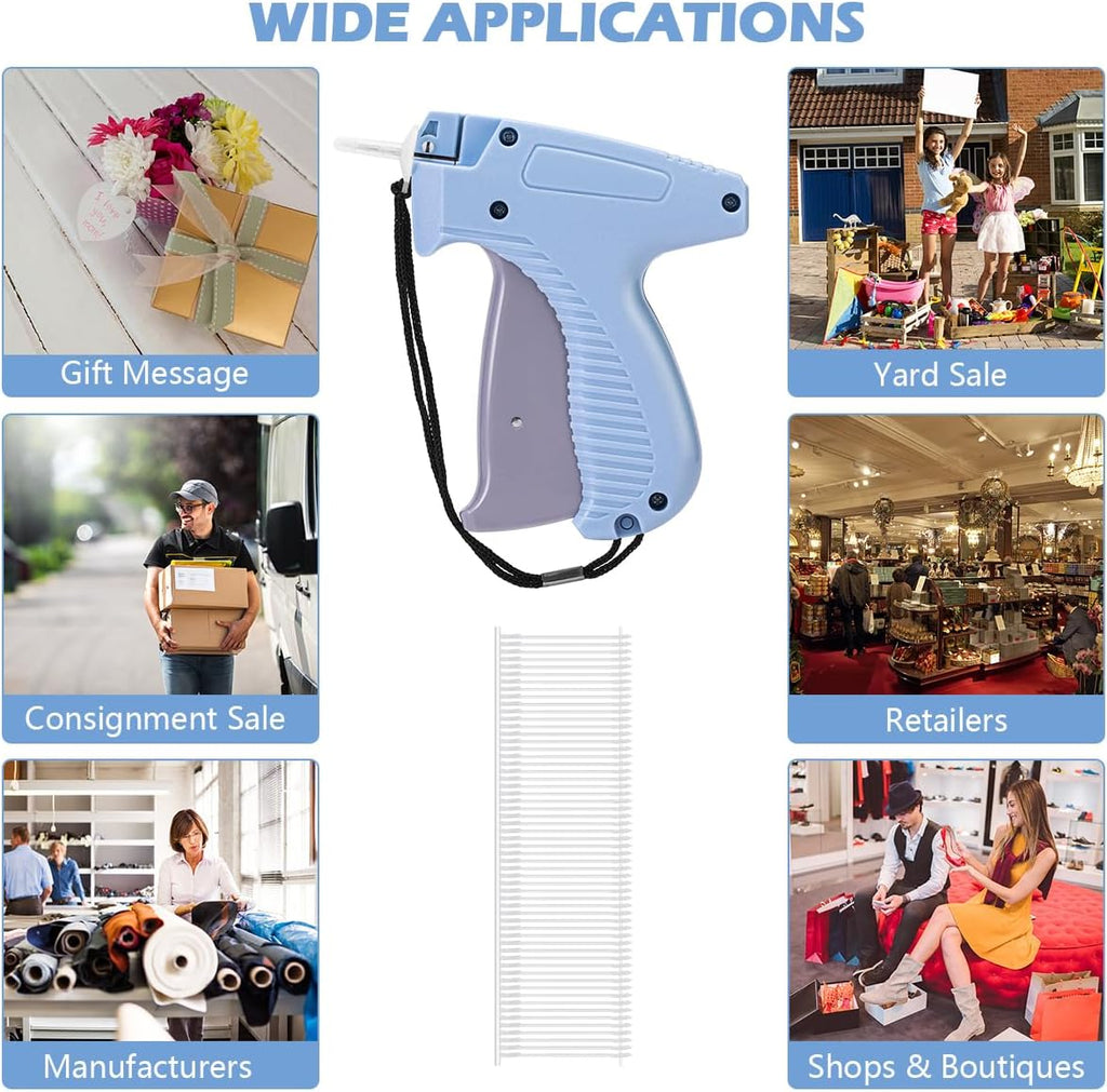 Tagging Gun for Clothing, Standard Retail Price Tag Attacher Gun Kit for Clothes Labeler with 6 Needles & 1000pcs 1"