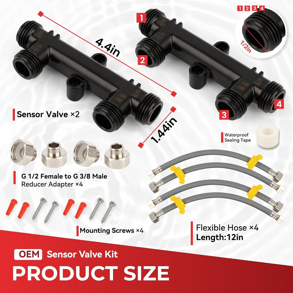 Compatible Watts Premier WP596816 OEM Brass Water Sensor Kit, 2-Pack