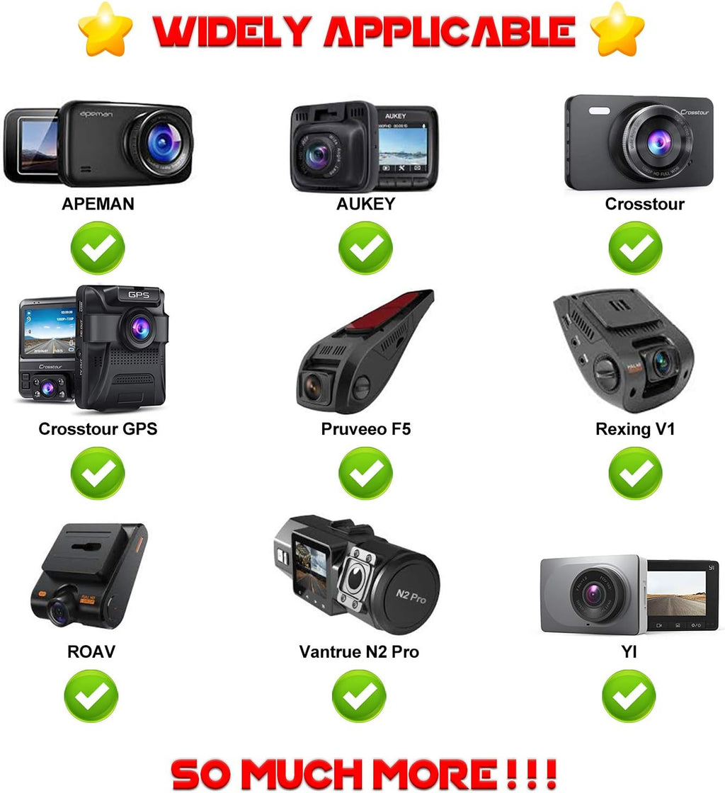 Universal Dash Cam Mount Rear View Mirror Holder with 16 Different Joints Compatible with APEMAN, Falcon F170, Old