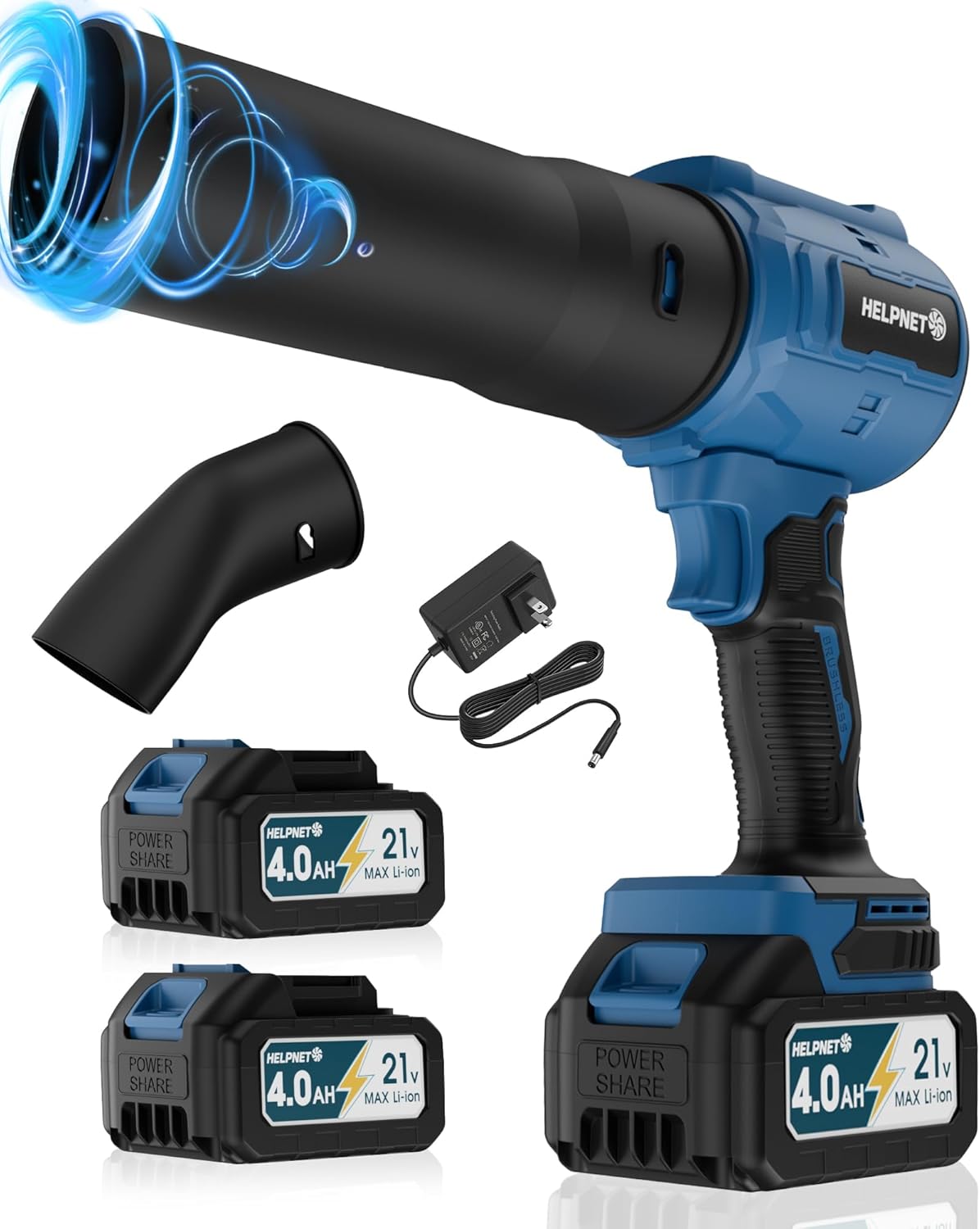 Cordless Leaf Blower with Battery and Charger - Blowers for Lawn Care, As Seen On TV, 1000000 RPM Turbo Jet Electric