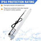 JQDML 12V High Speed Linear Actuator 66lbs - 32 Inch Stroke IP54 Waterproof