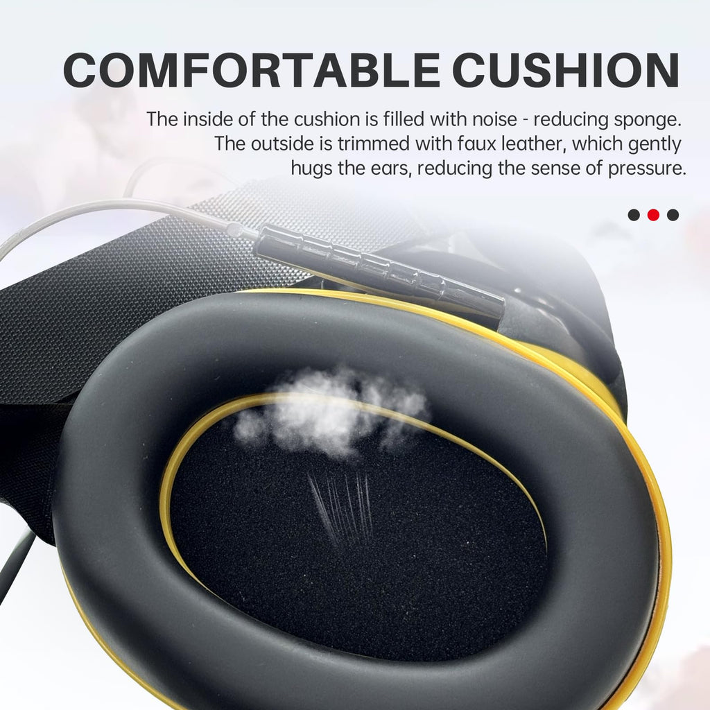 Neckband Ear Muffs, SNR 30dB Hearing Protection, Black