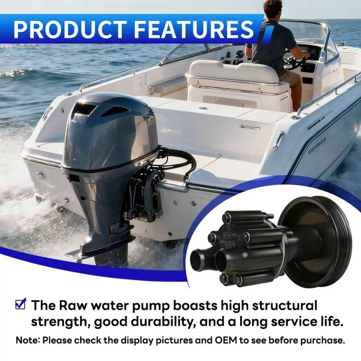 46‑807151A9 Sea Water Impeller Pump For Mercruiser BRAVO