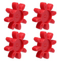 uxcell 4pcs GS38 Coupling Insert, Urethane Flexible Solid Type Jaw Coupling Center Insert for L-Jaw Couplings L-Jaw Couplers Set, Red
