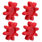 uxcell 4pcs GS38 Coupling Insert, Urethane Flexible Solid Type Jaw Coupling Center Insert for L-Jaw Couplings L-Jaw Couplers Set, Red