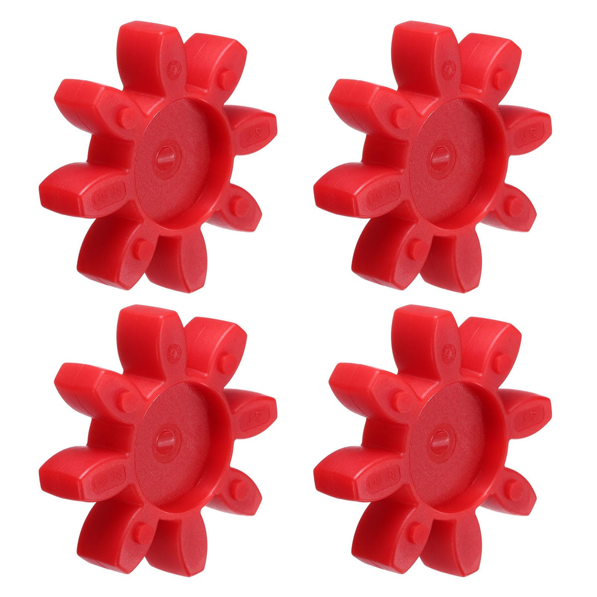 uxcell 4pcs GS38 Coupling Insert, Urethane Flexible Solid Type Jaw Coupling Center Insert for L-Jaw Couplings L-Jaw Couplers Set, Red