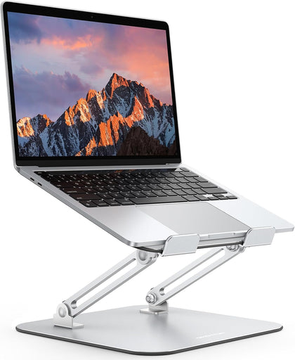 Laptop Stand for Desk, Ergonomic Metal Adjustable Laptop Stand, Laptop Holder Riser with Cooling Function, Computer