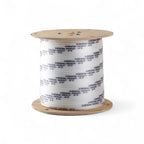 ESK Packaging Conduit Measuring Pull Tape – 1/2 Inch x 500 ft – 1250#, Wooden-Reel, Low-Stretch, Pre-Lubricated Polyester Pull Tape | Foot-Marked | Underground Conduit & Wire Pull String