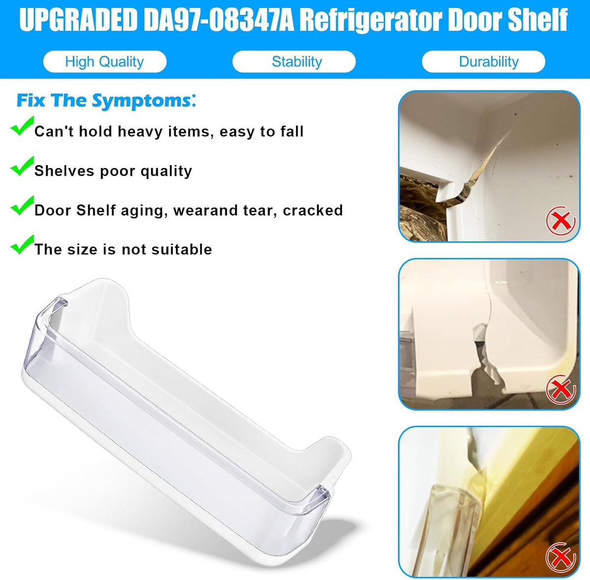 DA97-08347A RS265TDRS RS25H5111BC RS25H5111SR Refrigerator Door Shelf Bin