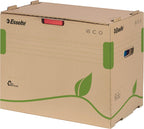 Eco Archive Container, Storage Box for 5 A4 Folders, Storage Box with Lid, Transport Box with Handles, 100% Recycled