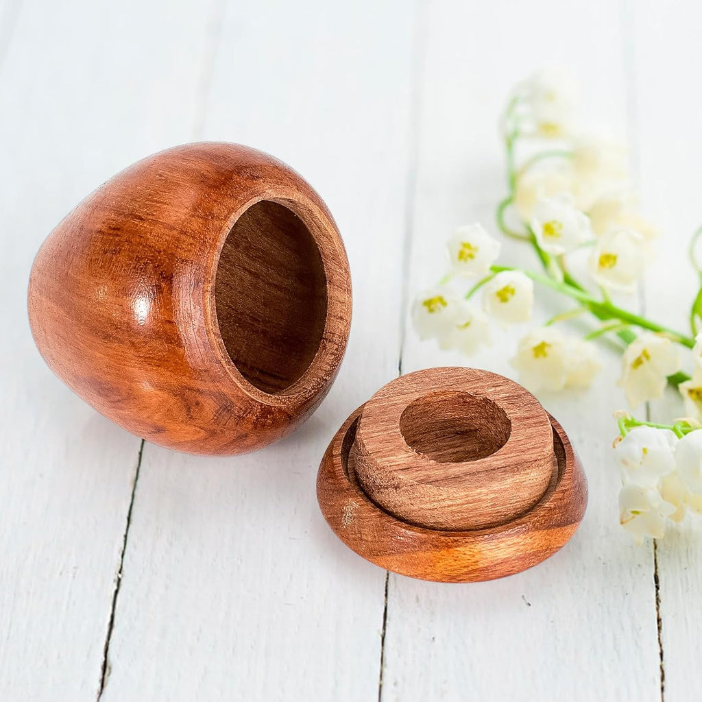 2 Packs Wooden Small Urns for Human Ashes Keepsake, Mini Cremation Urn for Adult Male Female Pet,Keepsake Wood Urns