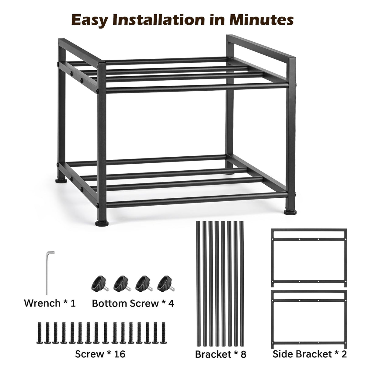 Desktop 3D Printer Filament Storage Rack, 2-Tier Metal