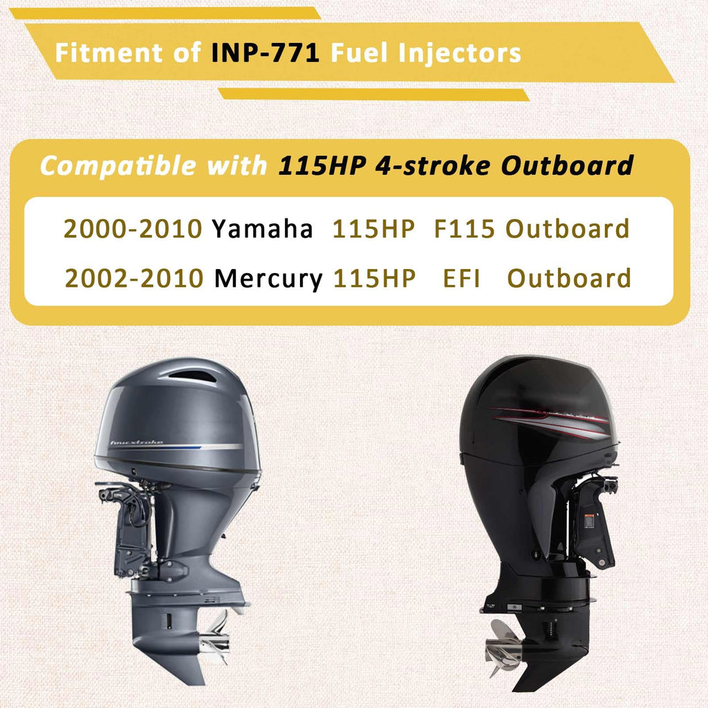 Compatible with/Yamaha/&/Mercury 2000-2010 Outboard 115HP Fuel Injectors