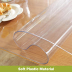 36 x 60 in Clear Table Protector 1.5mm Thick Plastic Table Cover