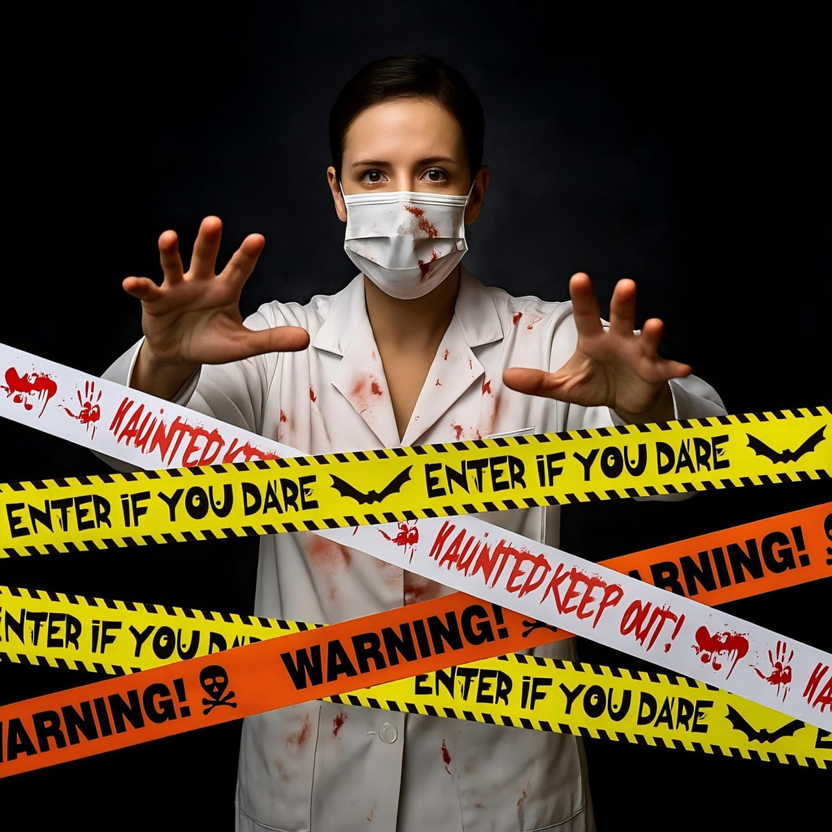 3 Pack Halloween Caution Tape 3 Inch x 90 Ft