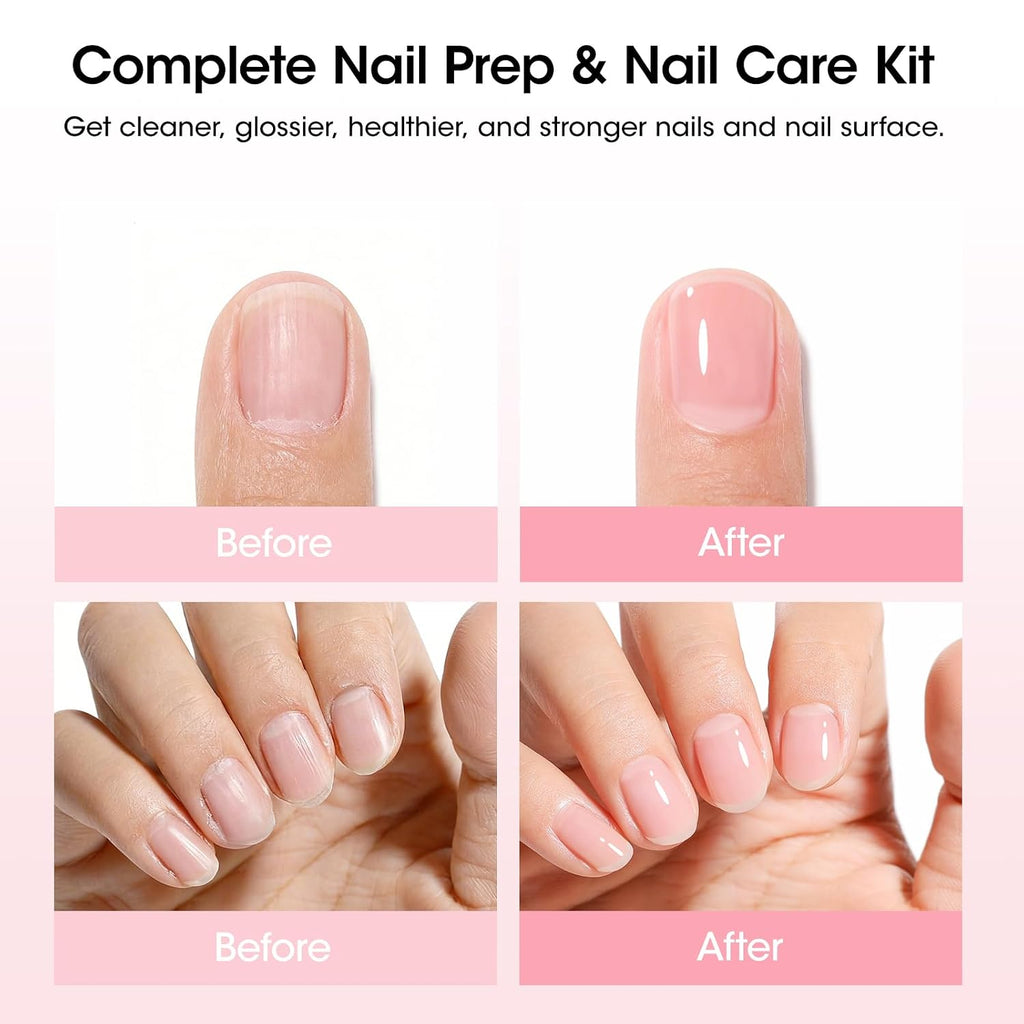 Nail Care Kit with 10PCS Manicure Tools: Nail Strengthener Sakura