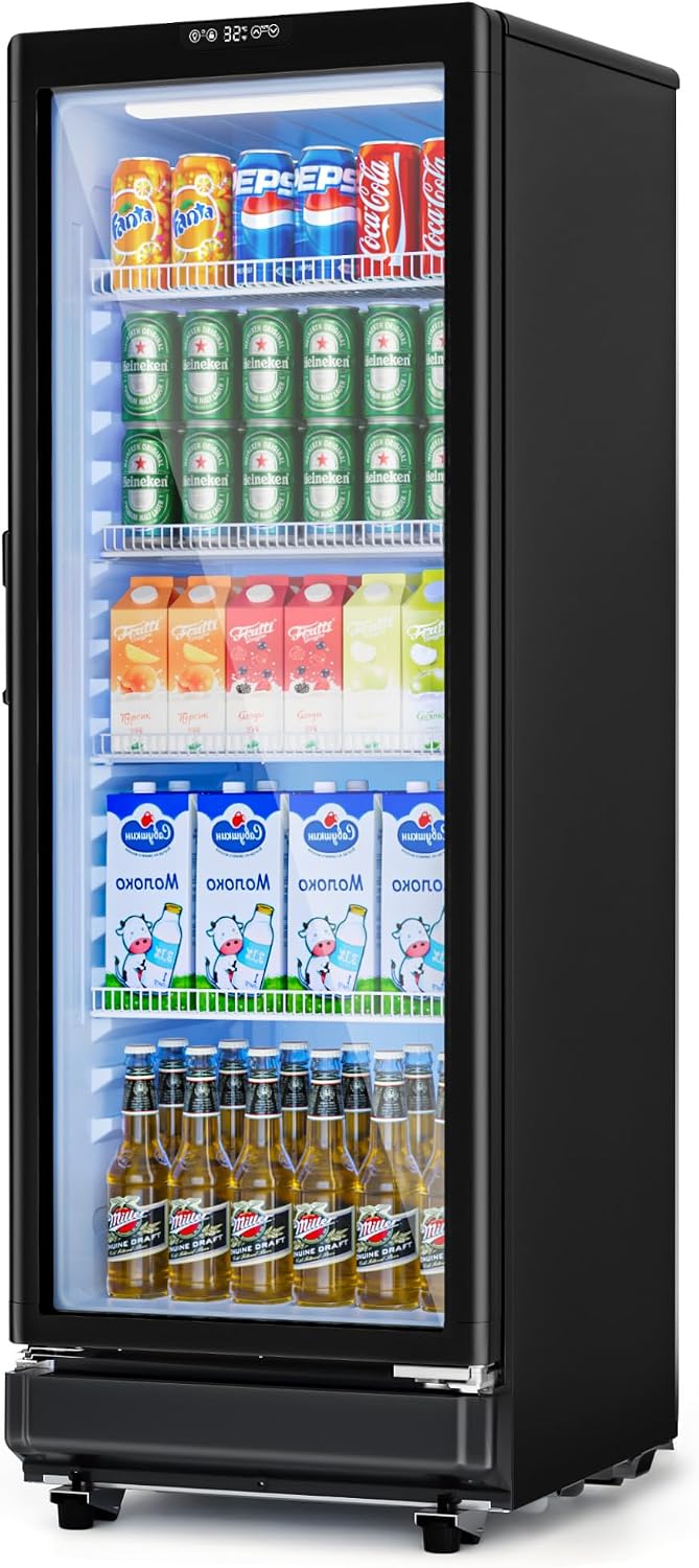 7 Cu.Ft Commercial Beverage Refrigerator with Glass Door