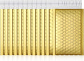 Gold Bubble Mailers 4x8" 50 Pack, Usable Size 4X7" Strong Adhesion