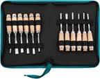 12pcs Wood Carving Chisel Set- Sharp Woodworking Tools with Case Storage
