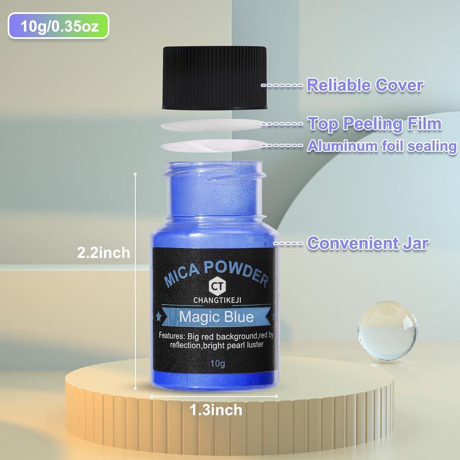Mica Powder - 81 Colors - 10g/Bottle of Natural Pigment Powder | for Epoxy Resin，Soap Making，Candle Making,Car